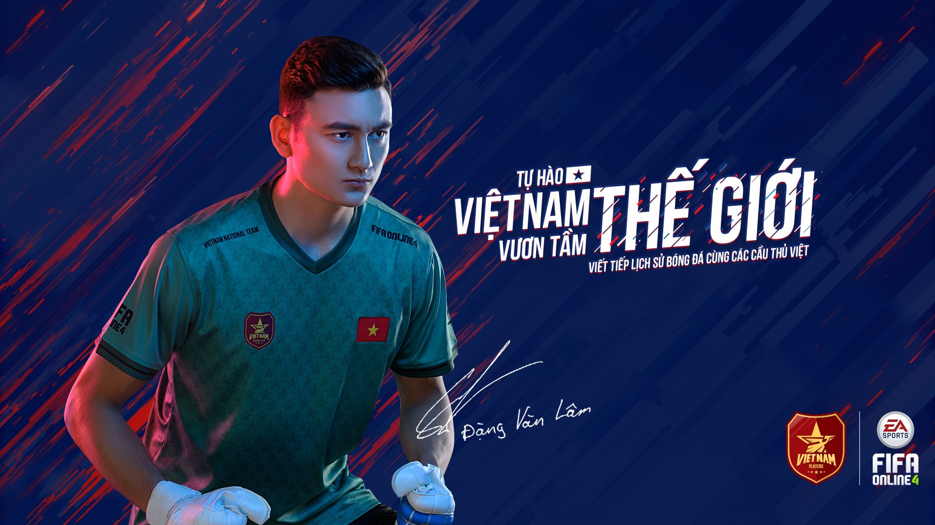 1920x1080 Vietnam, Vietnam Football, FIFA Online 4 Vietnam, Dang Van Lam