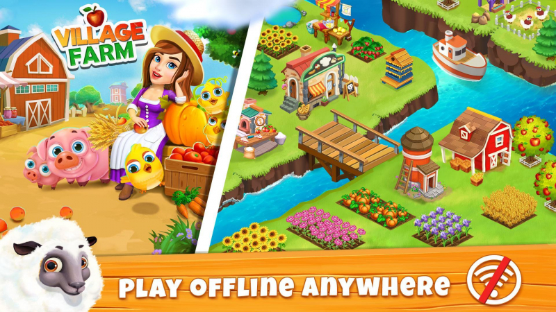 Farm games offline: Village