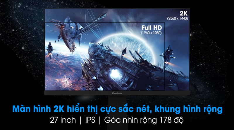 ViewSonic LCD Gaming XG2705 27 inch 2K 144Hz 1ms