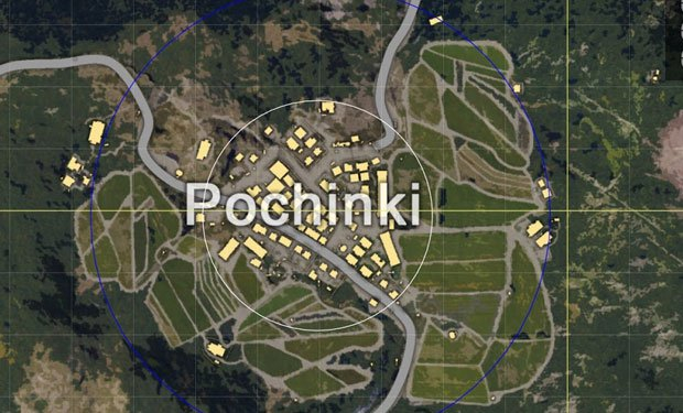 Khu vực Pochinki trong map Erangel