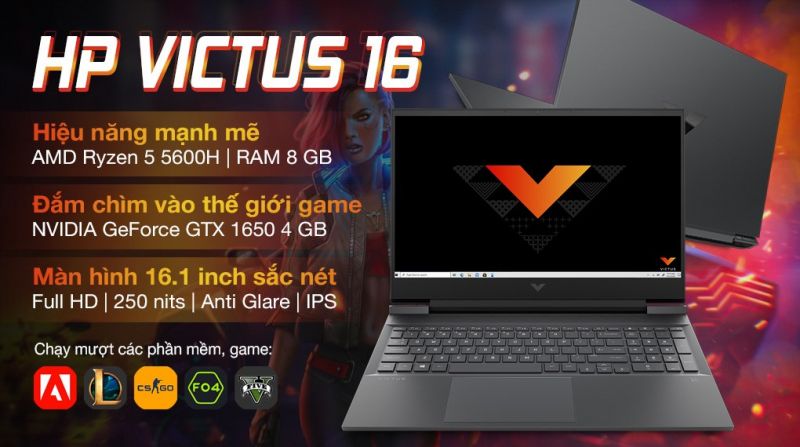Laptop HP Gaming VICTUS 16 e0177AX R5